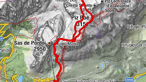 Anello Passo Pordoi-Forcella P-Piz Boè