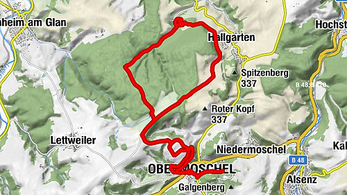 Obermoschel, Burg Montfort und zurück