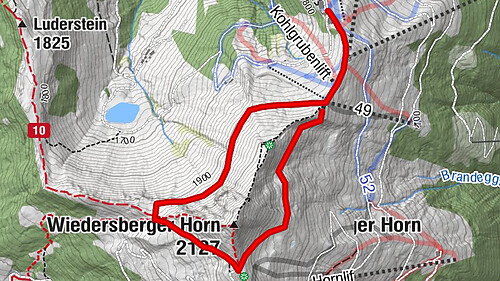 Den Panoramaweg um das Wiedersbergerhorn
