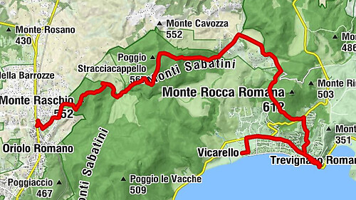 Oriolo - Monte Raschio - Monte Termine - Trevignano Romano