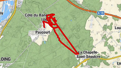 Paucourt - Côte dite "PAW" Perpendiculaire à la Walter - Côte du Banc - Côte dite "La Mélissa"