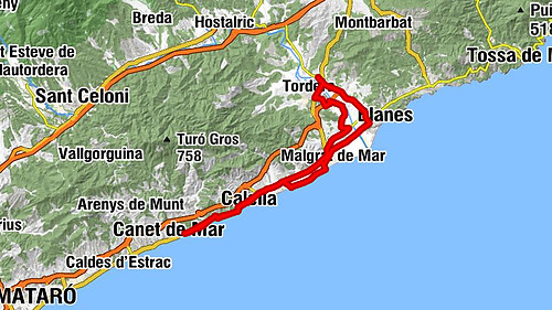 Blanes - Restaurante brasería Los Olivos - Ermita de Sant Pau - Tordera