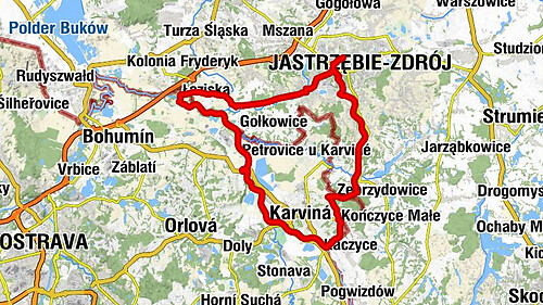 Restauracja Konsum - Kościół par. pw. Wszystkich Świętych - Kościół pw. Matki Boskiej Różańcowej - Kościół pw. Najświętszego Serca Pana Jezusa