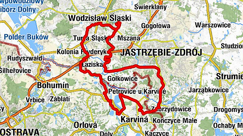 Wodzisław Śląski - Cyganek - Jastrzębie-Zdrój - Karviná