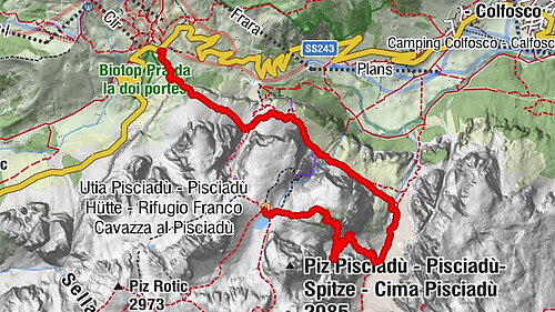 Rif. Pisciadú - Grödner Joch über Mittagstal (676)